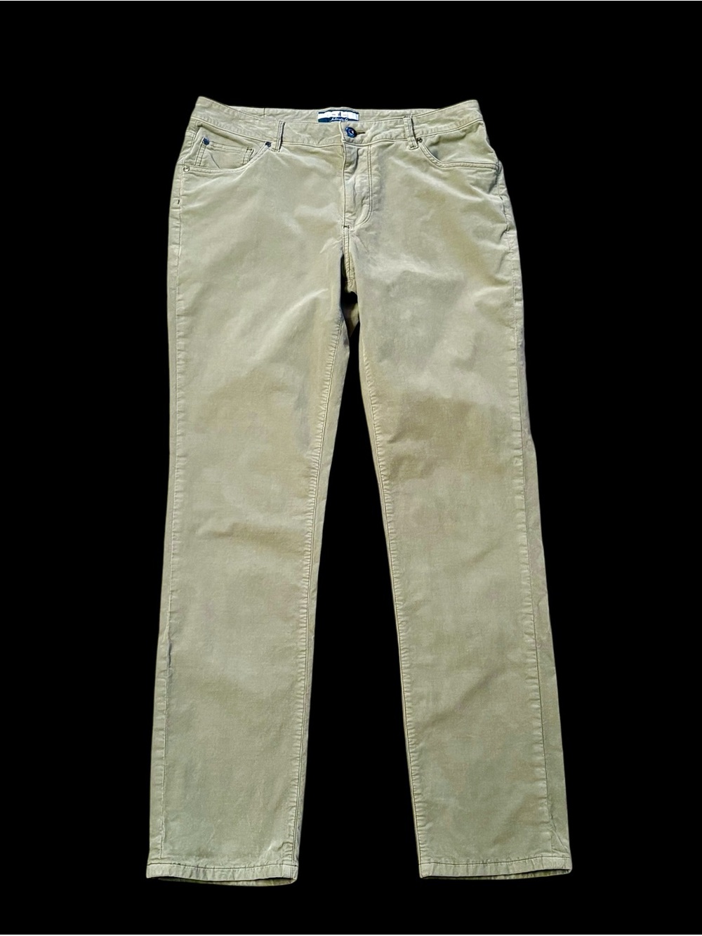 johnnie-O Hampton 5-Pocket Pants 32x32 Light Green Velveteen Corduroy EUC